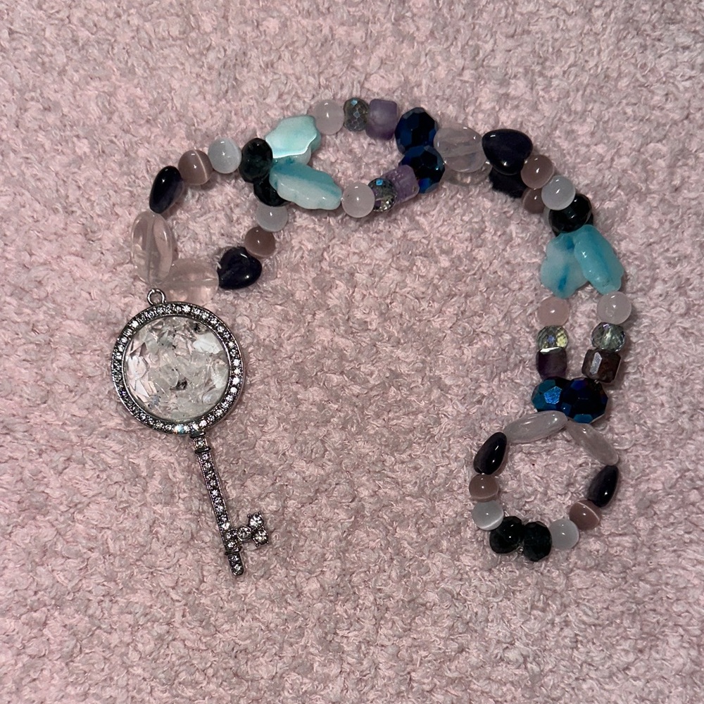 DreamLand Sparkle HangCharm (Rose Quartz, Amethyst,Pink & White Cat’s Eye)